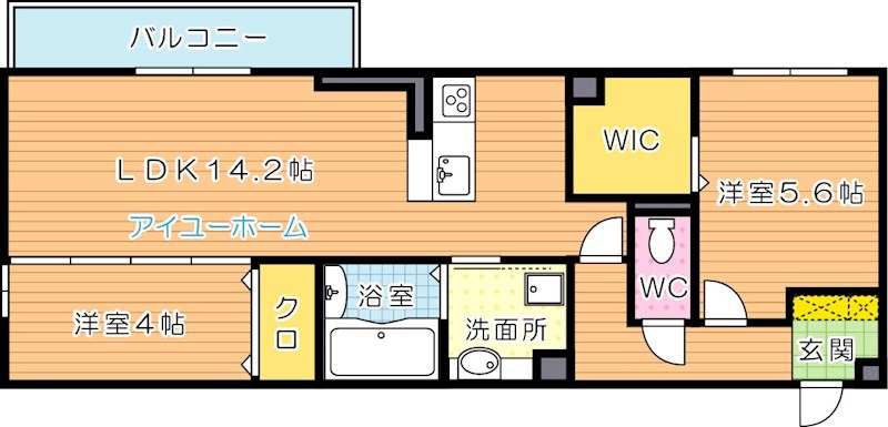イオメール竹末 302号室 間取り