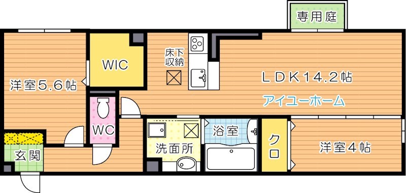 イオメール竹末 103号室 間取り