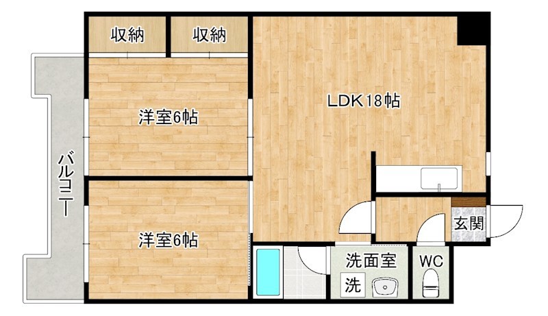 アルシュ北方 403号室 間取り