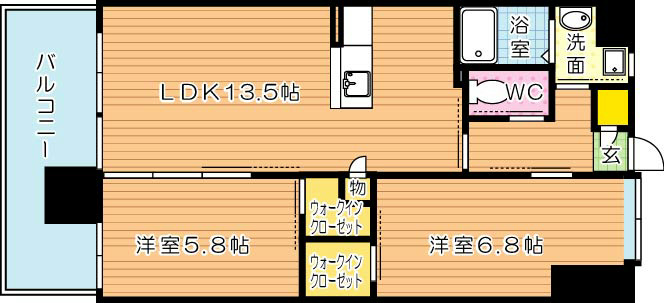 ウィングス八幡駅前 405号室 間取り