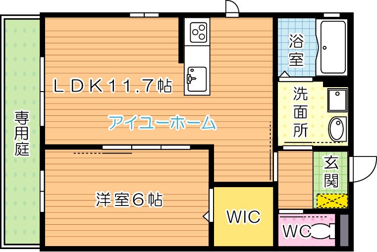グランメゾン未来 101号室 間取り