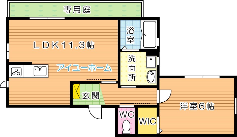 グランメゾン未来 103号室 間取り