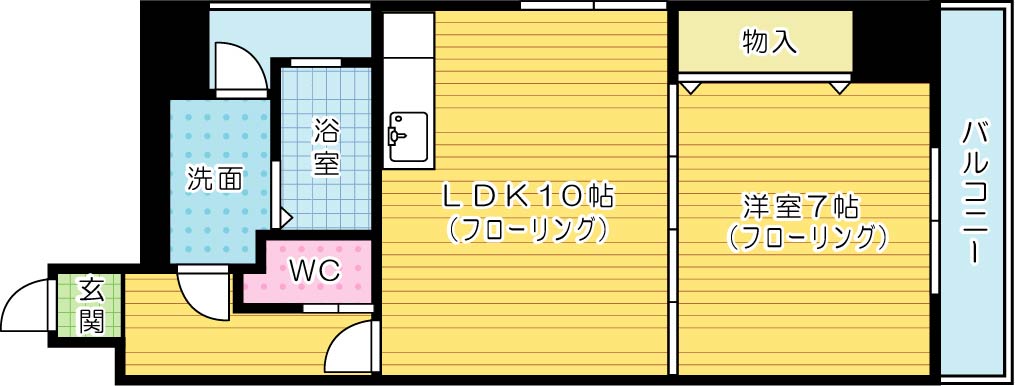 アンジェロポストⅦ 403号室 間取り