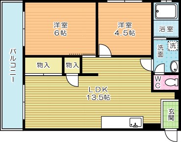プリンセスメディアパークⅡ 501号室 間取り