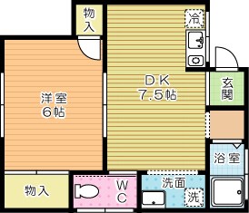 第７カネトハイツ  5号室 間取り