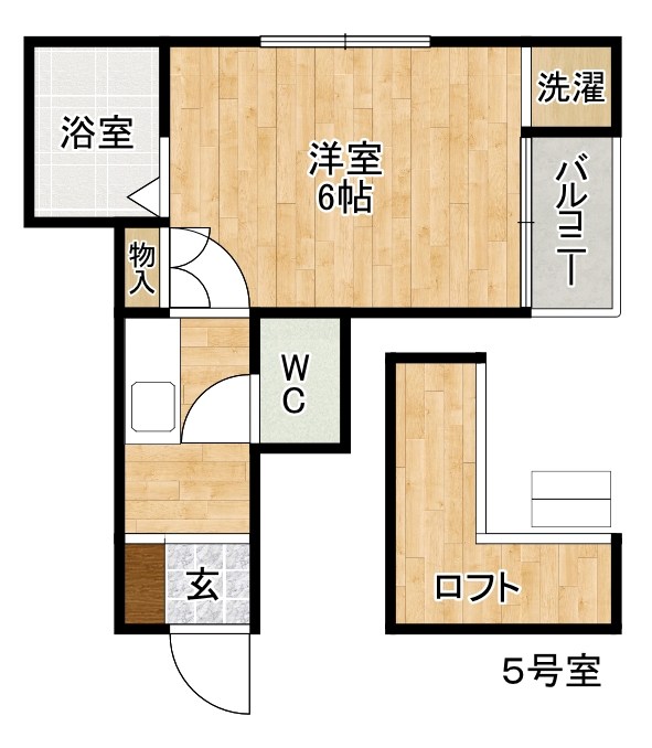 レタスクラブ皿山 205号室 間取り