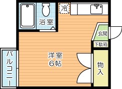 アロー安部山 402号室 間取り