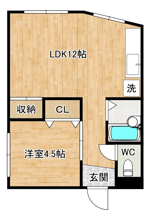 マキシム足原 302号室 間取り