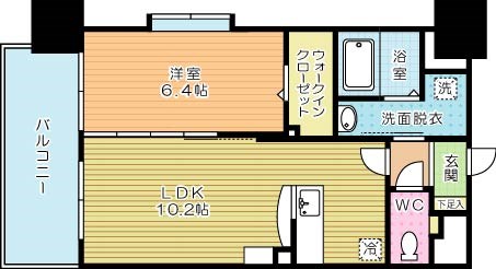 グランヒルズ三萩野 601号室 間取り