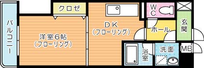 サンメゾン清水 403号室 間取り
