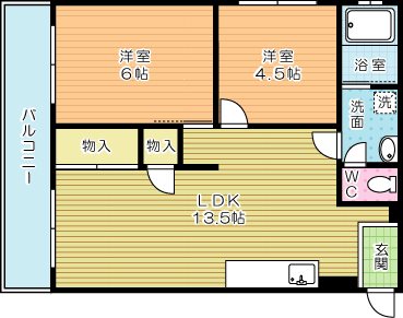 プリンセスメディアパークⅡ 501号室 間取り