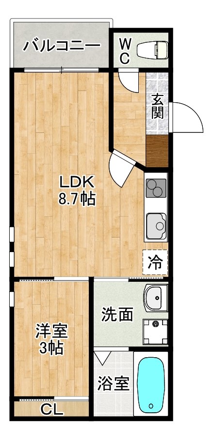 COMFORTIA安部山公園（コンフォーティア安部山公園） 301号室 間取り