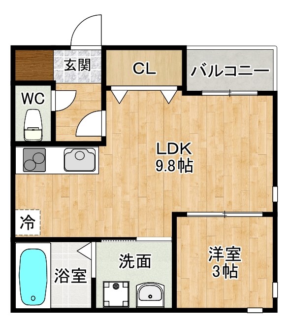 COMFORTIA安部山公園（コンフォーティア安部山公園） 302号室 間取り