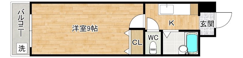 第８エルザビル 404号室 間取り