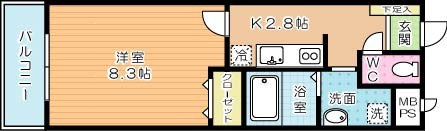 Forest courtⅠ（フォレストコートⅠ）  105号室 間取り