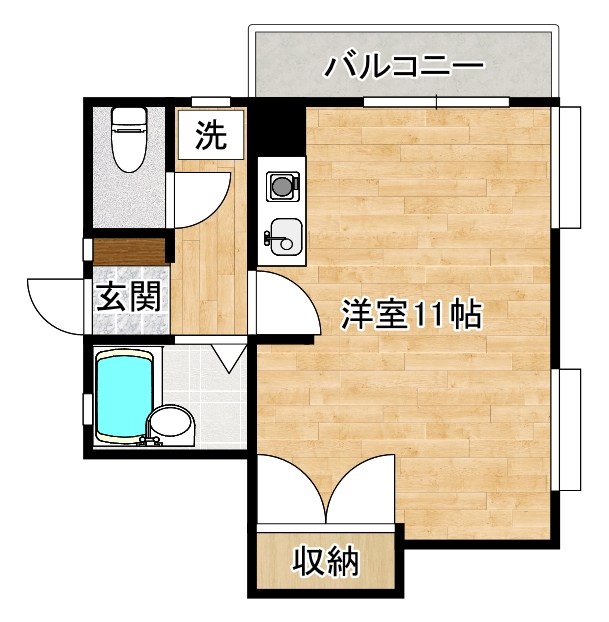 アルシュアベニール城野 808号室 間取り