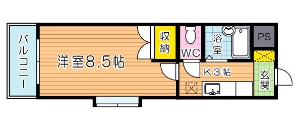 ＲＩＳＯ到津（リーゾ到津） 205号室 間取り