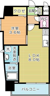 ERIOS COURT香春口（エリオスコート香春口） 505号室 間取り