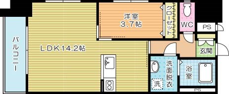ERIOS COURT 中津口（エリオスコート中津口） 202号室 間取り