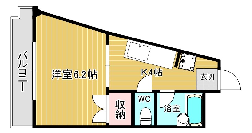 オークヴィラ小倉 309号室 間取り