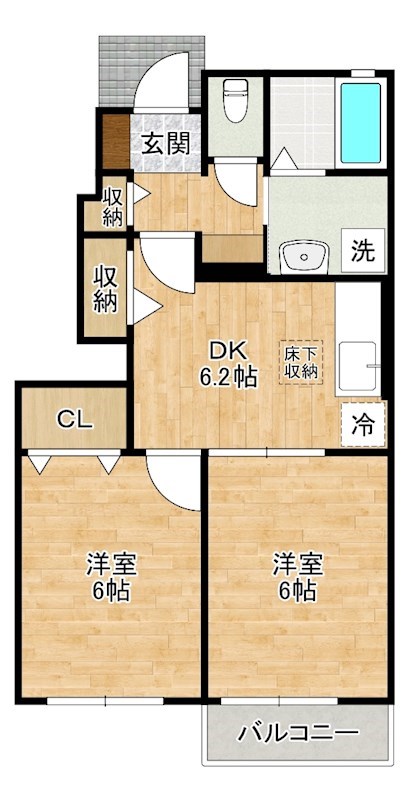 サンフラワーアベニューＤ 103号室 間取り
