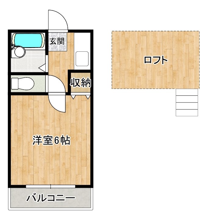ＫＩＹＯＭＩＺＵⅢレジデンス 205号室 間取り