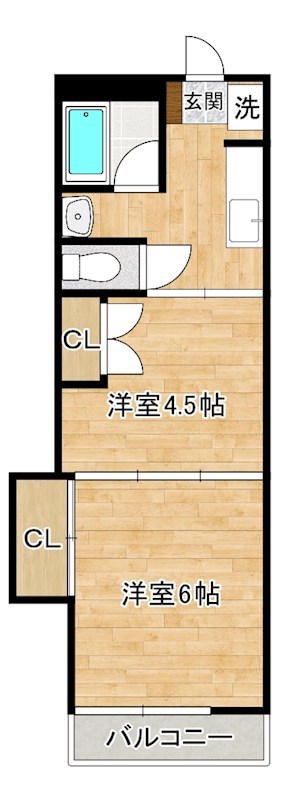 アヴィニール石田  204号室 間取り