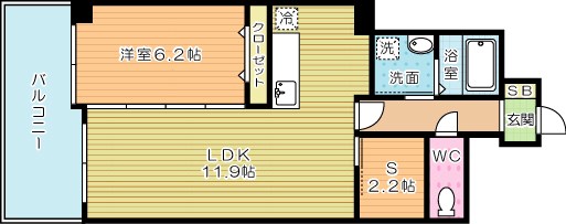 Ｆｅｌｔ５１５（フェルト５１５） 1302号室 間取り
