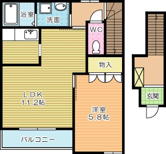 コンフォートＫ．Ｓ  201号室 間取り