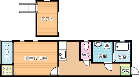 ケイエスパシオ曽根 201号室 間取り