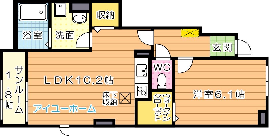 ナチュラルライフ 101号室 間取り