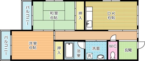 萩安マンション 302号室 間取り