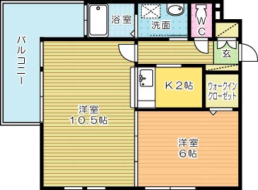アーバンコート若園 202号室 間取り