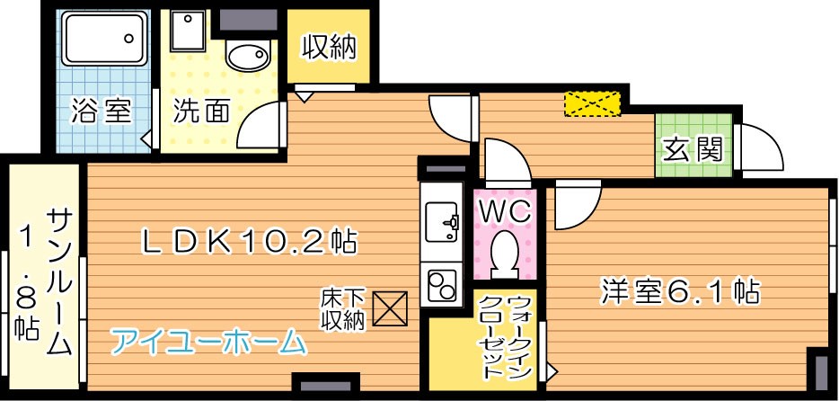 ナチュラルライフ 102号室 間取り