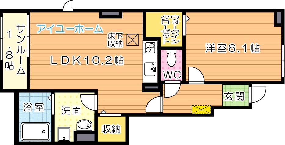 ナチュラルライフ 103号室 間取り