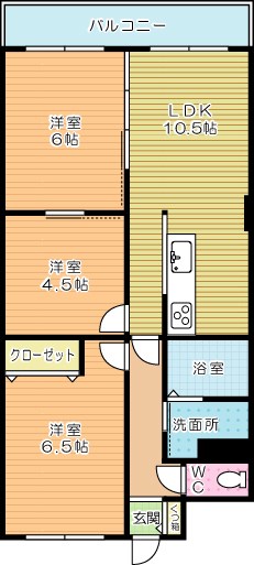 荒木ビル 502号室 間取り