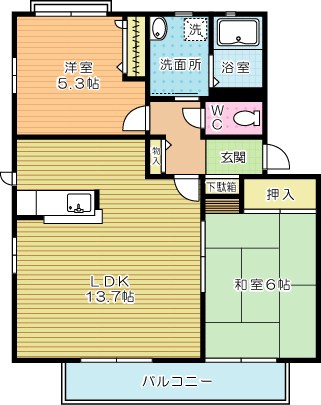 シャーメゾンみちＡ棟 202号室 間取り