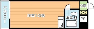 ホワイトパレス北九大前  306号室 間取り