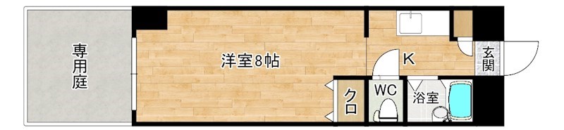 リバティアクト  110号室 間取り