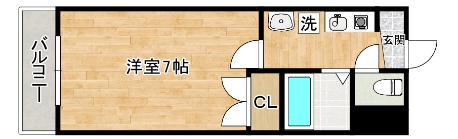 ビブレ江南 707号室 間取り