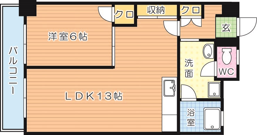 熊手ピア 902号室 間取り