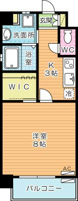 ハーヌルＮａｋａｉ 203号室 間取り