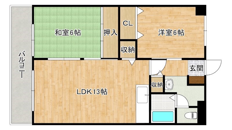 ふぁみーる志徳 302号室 間取り