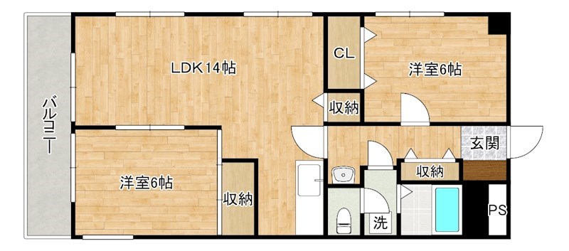 ふぁみーる志徳 406号室 間取り