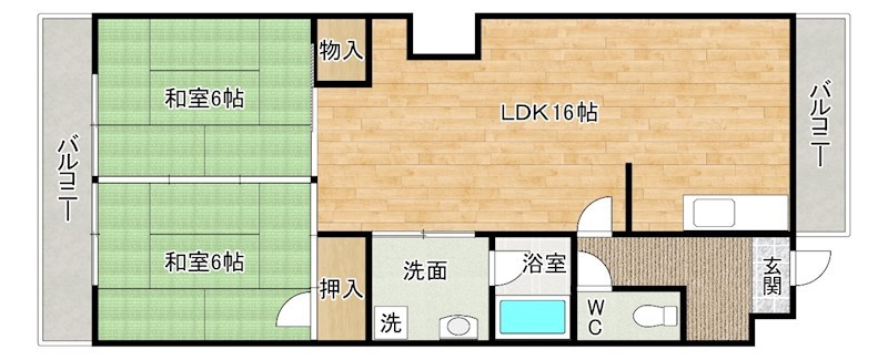 大八ビル  602号室 間取り