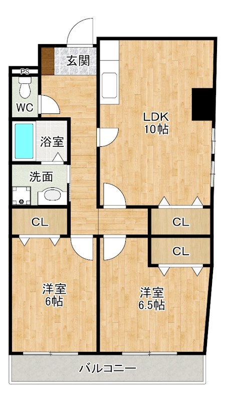 パークスクエア松島 201号室 間取り