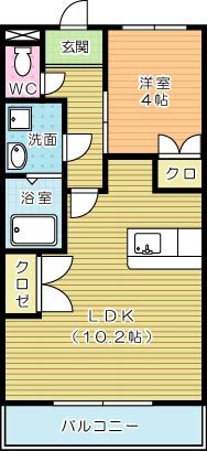 シャーレ大喜   103号室 間取り