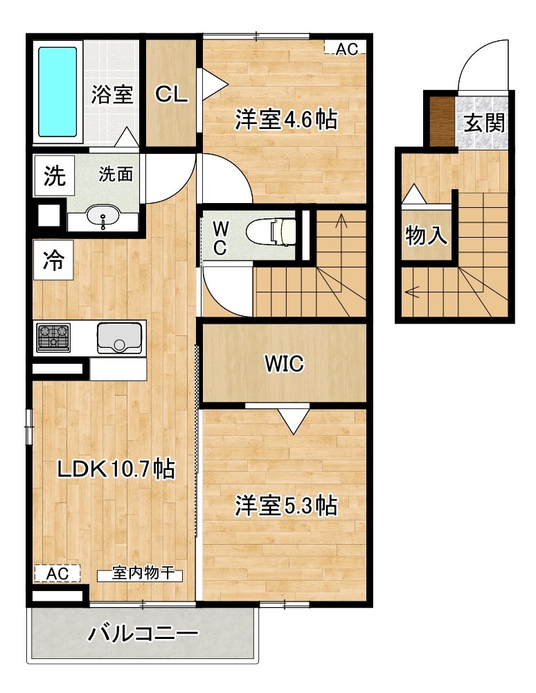 Ｅｘｃｅｌｌｅｎｔ街角六番館（エクセレント街角六番館） 206号室 間取り