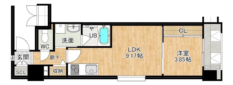 Grace　Coast（グレイスコート） 501号室 間取り