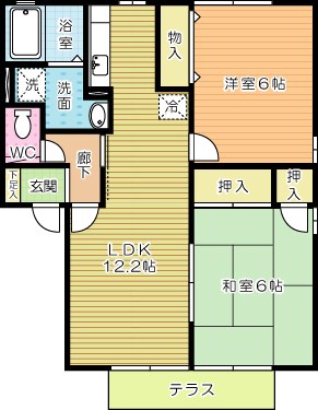 グレイス上吉田Ａ棟 103号室 間取り